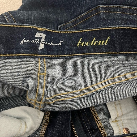 7 For All Mankind Kimmie Bootcut Jeans Size 28 Dark Wash Business Casual EUC - Picture 5 of 14